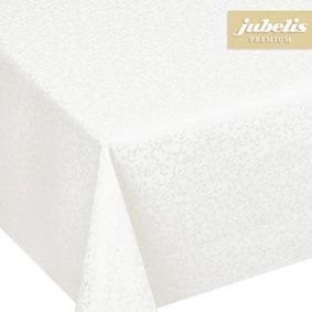 Nappe anguleuse sur-mesure en toile cirée blanche