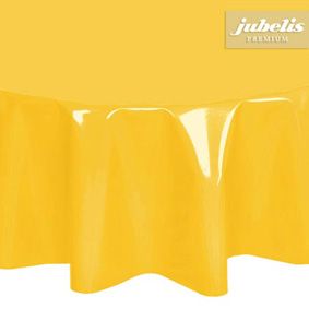 Une nappe en plastique lavable de couleur jaune