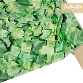 Nappe de vinyle Premium avec motif de feuilles en vert